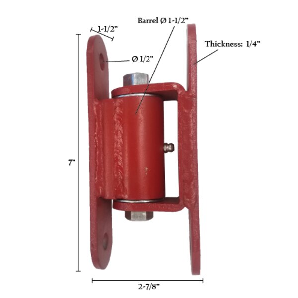 Gate HingeBolt On Gate&Post W/Zerk Spring Creek Products
