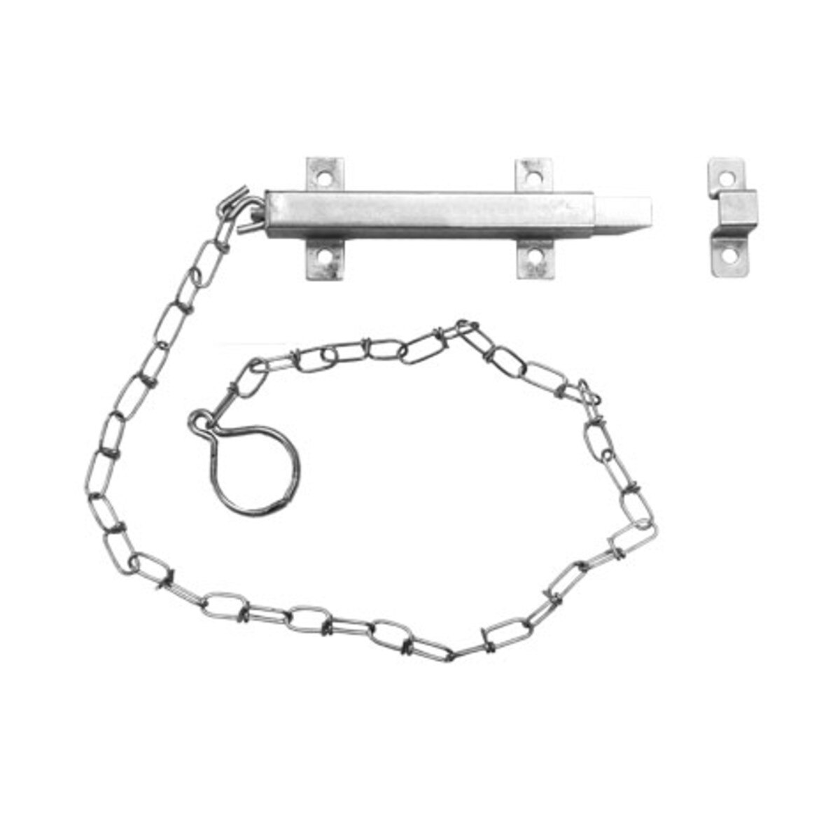 Square Spring Latch W/ Chain - 1/2