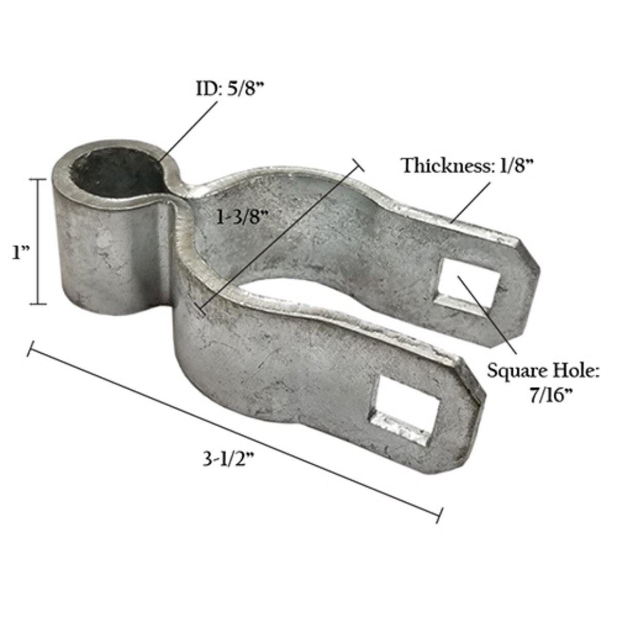 Post Hinge - Round, Female, Bolt-on, 5/8