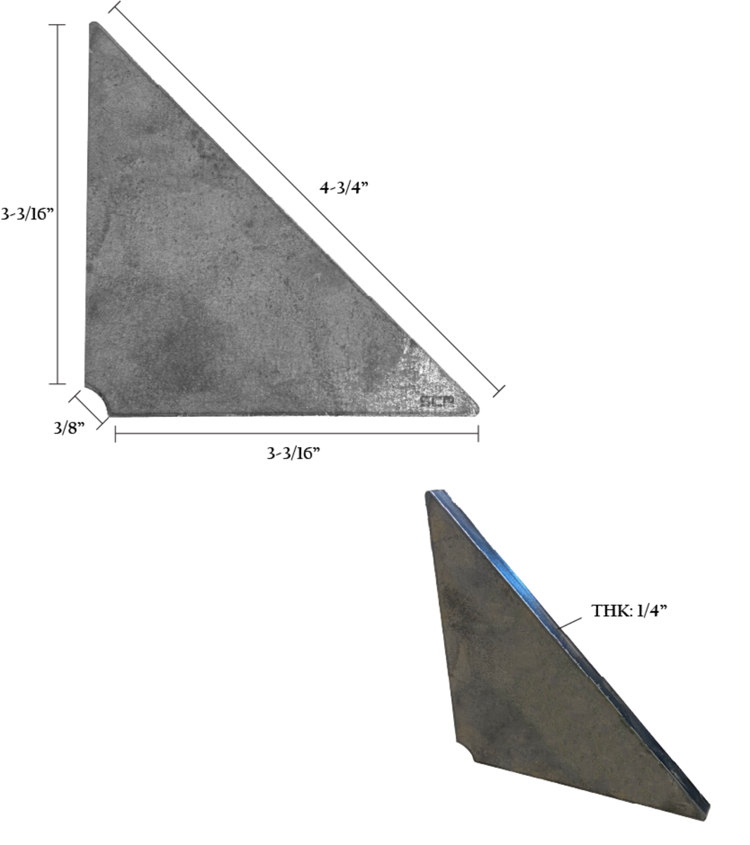 Triangular Die Cut 3-1/2