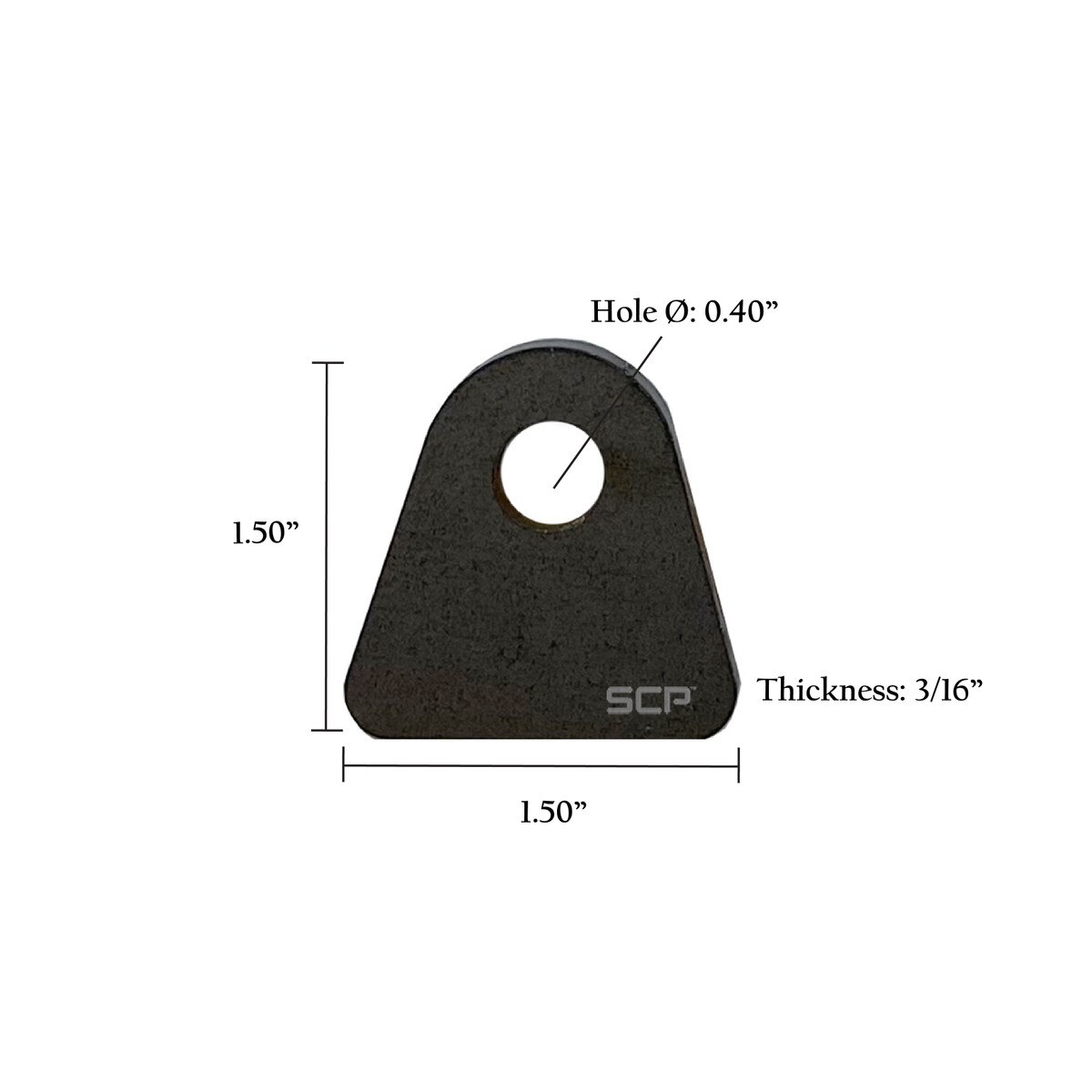 Triangular Flat Surface Mount Tab - 1.50