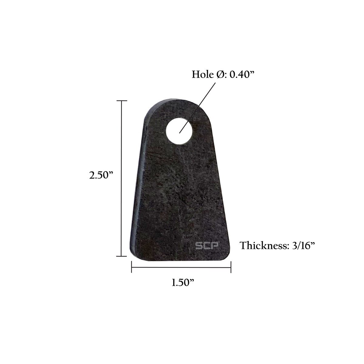 Triangular Flat Surface Mount Tab - 1.50
