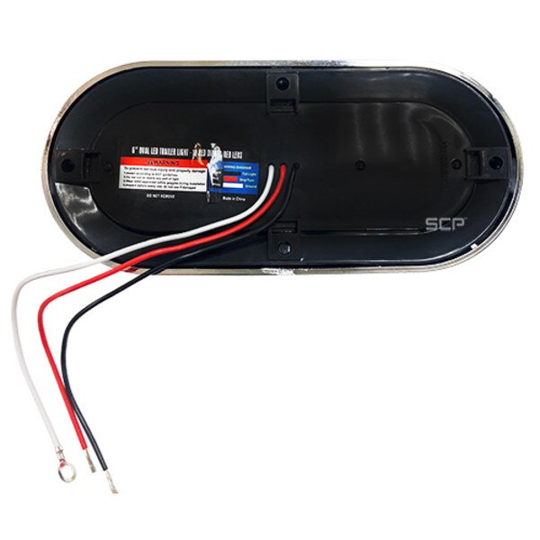 Clear 6" Led Oval Surface Mount Stop / Tail / Turn Chrome Bezel 2 Pack - Foto 8