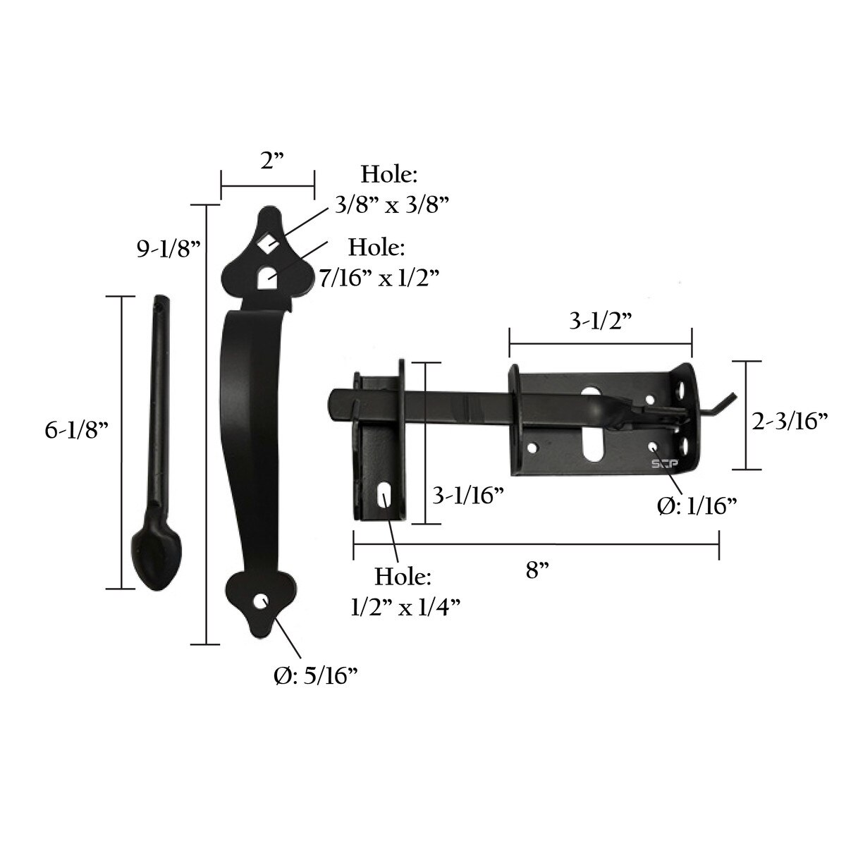 Gate Drop Latch & 8