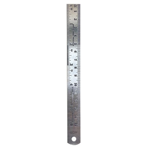 Stainless Steel Ruler With Conversion Chart - 6