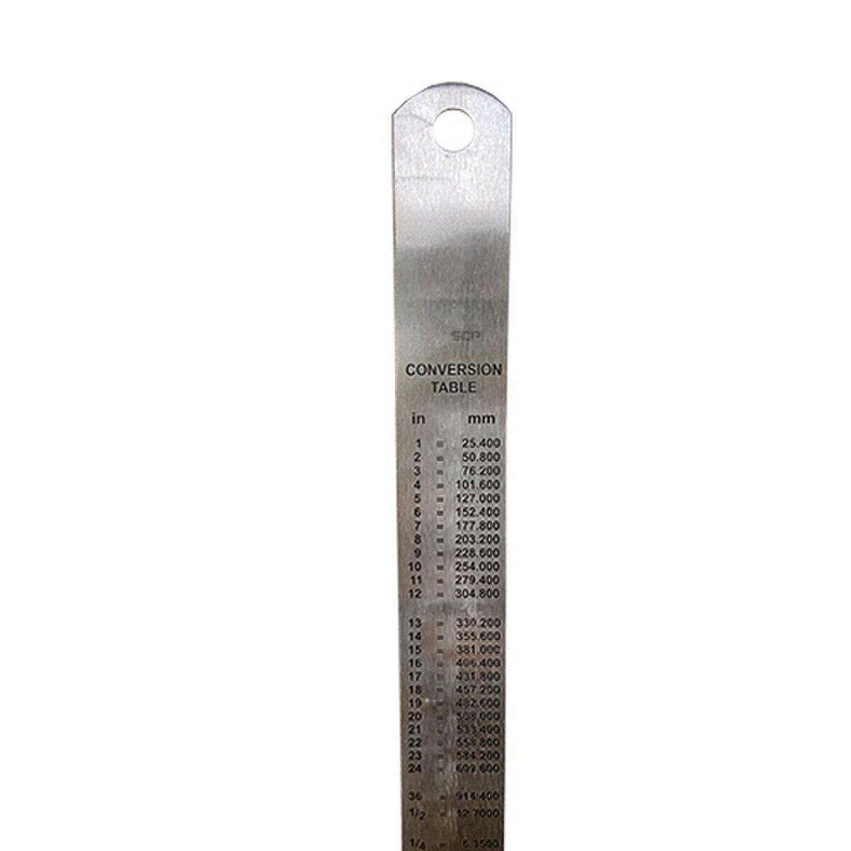 Stainless Steel Ruler With Conversion Chart - 24
